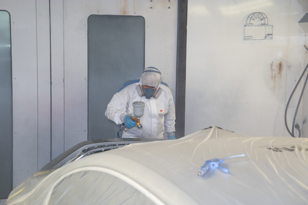 Vehicle spray painting at J N Smart Repair Services LTD